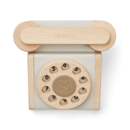 Liewood® Telefono vintage in legno Selma Oat Sandy Mix