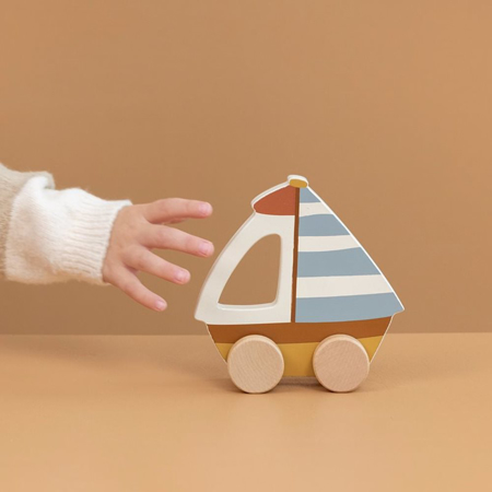 Immagine di Little Dutch® Barca in legno con ruote Sailors Bay