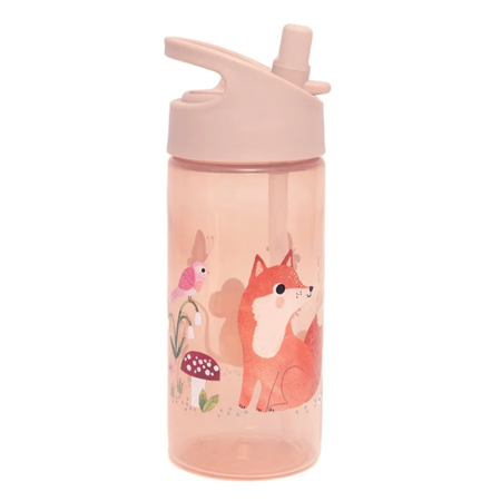 Petit Monkey® Bottiglia con cannuccia Woodlands Pink