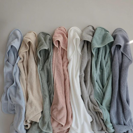 Immagine di Mushie® Asciugamano con cappuccio Baby Blue
