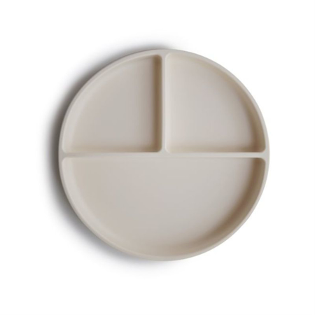 Immagine di Mushie® Piatto diviso in silicone con ventosa Ivory