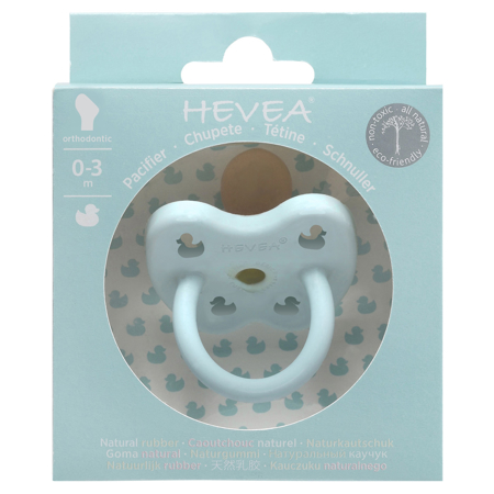 Immagine di Hevea® Ciuccio ortodontico in caucciù Colourful (0-3m) Baby Blue