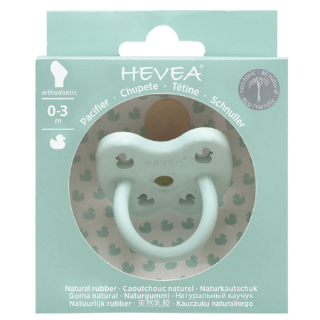 Immagine di Hevea®  Ciuccio ortodontico in caucciù PAPERA (0-3m) Mellow Mint