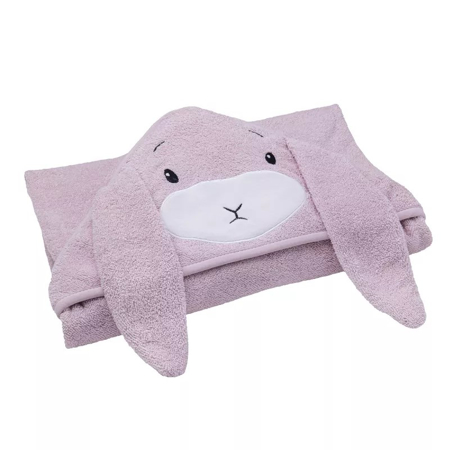 Effiki® Asciugamano con cappuccio Coniglietto Pink 75x75