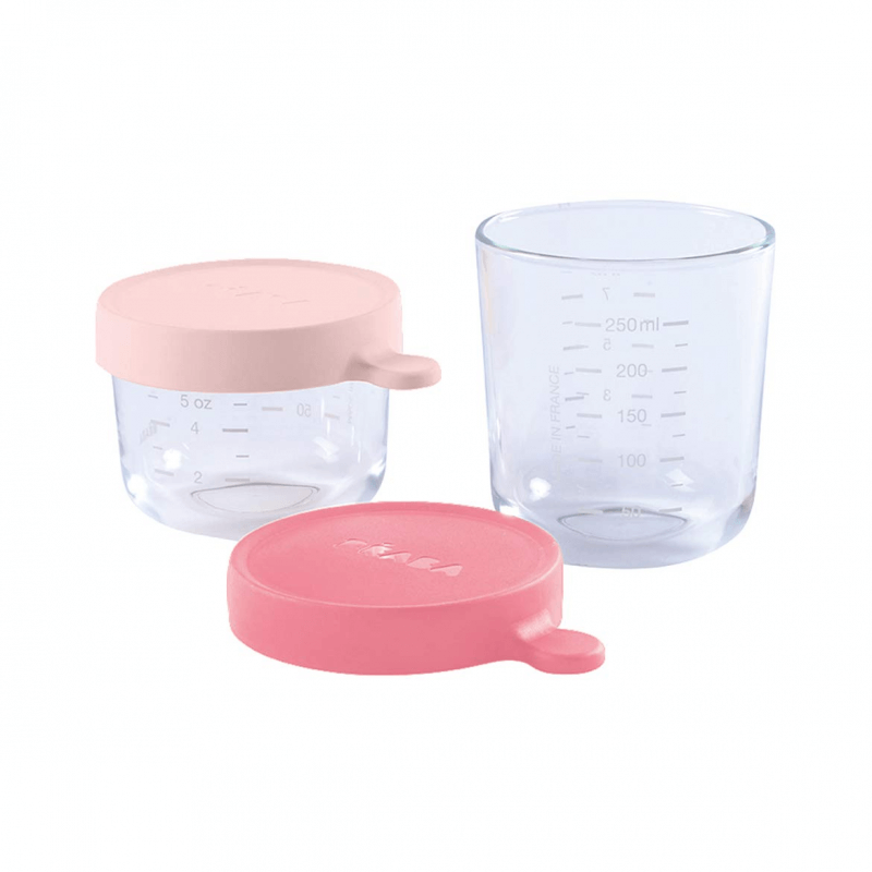 Immagine di Beaba® Set di 2 contenitori in vetro 150ml in 250ml Pink