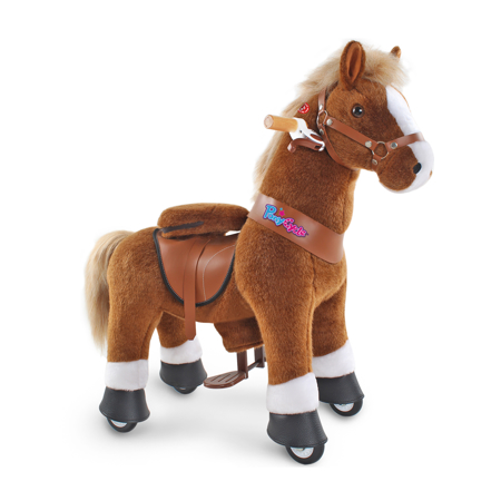 Immagine di PonyCycle® Cavallo con ruote - Brown with White Hoof (3-5A)