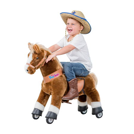 Immagine di PonyCycle® Cavallo con ruote - Brown with White Hoof (3-5A)