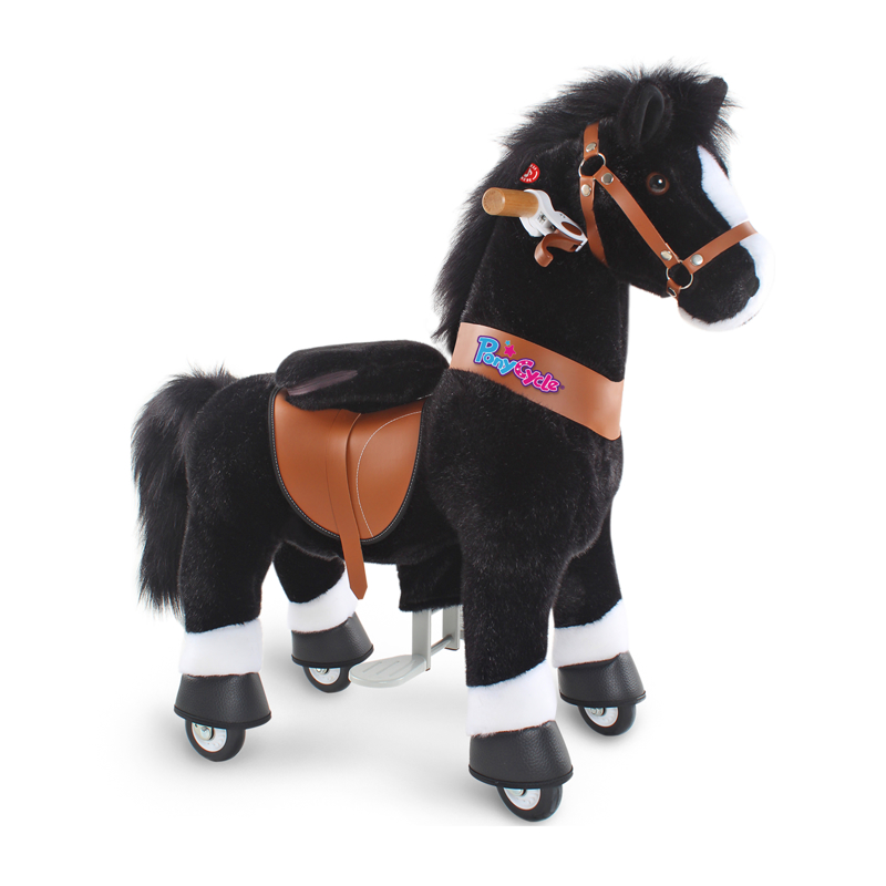 Immagine di PonyCycle® Cavallo con ruote - Black with White Hoof (3-5A)