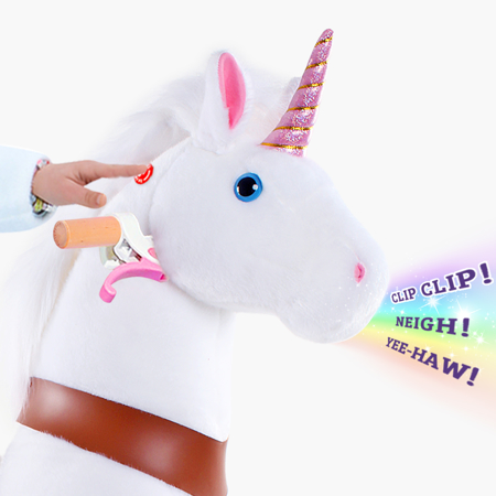 PonyCycle® Cavallo con ruote - White Unicorn (3-5A)