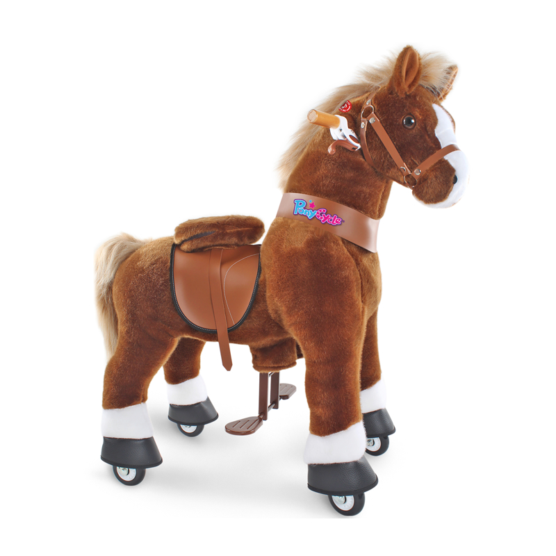 Immagine di PonyCycle® Cavallo con ruote - Brown with White Hoof (4-8A)