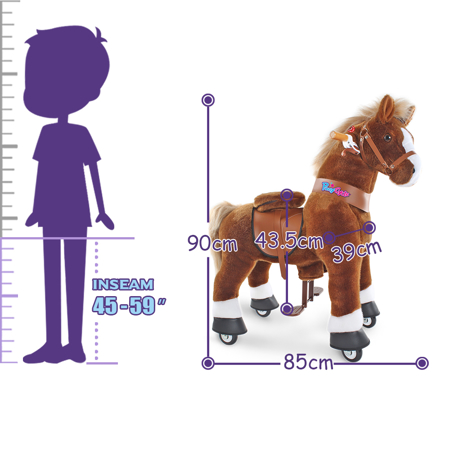 Immagine di PonyCycle® Cavallo con ruote - Brown with White Hoof (4-8A)