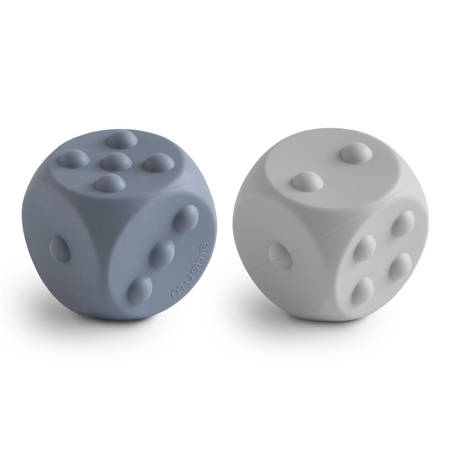 Immagine di Mushie® Cubi di attività in silicone Tradewinds/Stone 2 pezzi