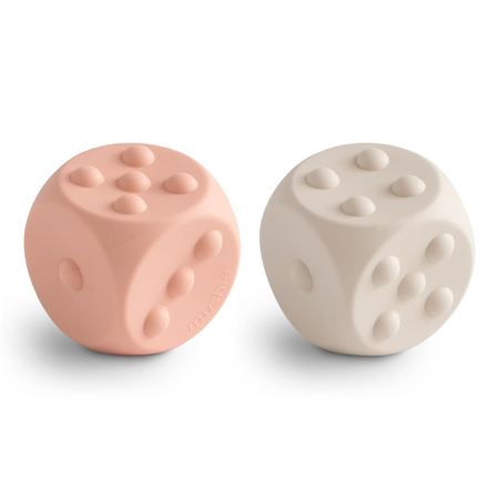 Immagine di Mushie® Cubi di attività in silicone Blush/Shifting Sands 2 pezzi