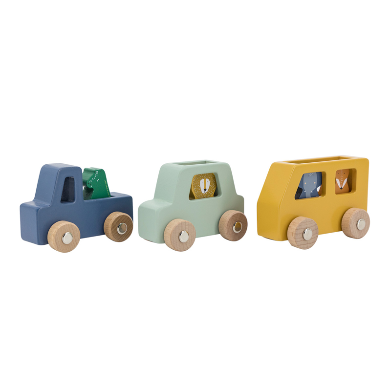 Immagine di Trixie Baby® Set di 3 auto in legno Animali