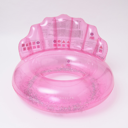 Immagine di SunnyLife® Salvagente gonfiabile per bambini e adulti Luxe Shell Bubblegum