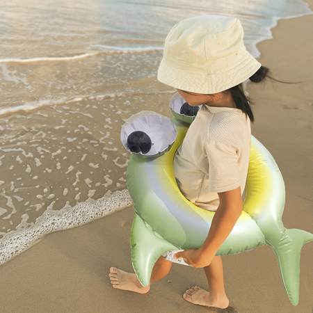 Immagine di SunnyLife® Salvagente gonfiabile per bambini Shark Tribe Khaki
