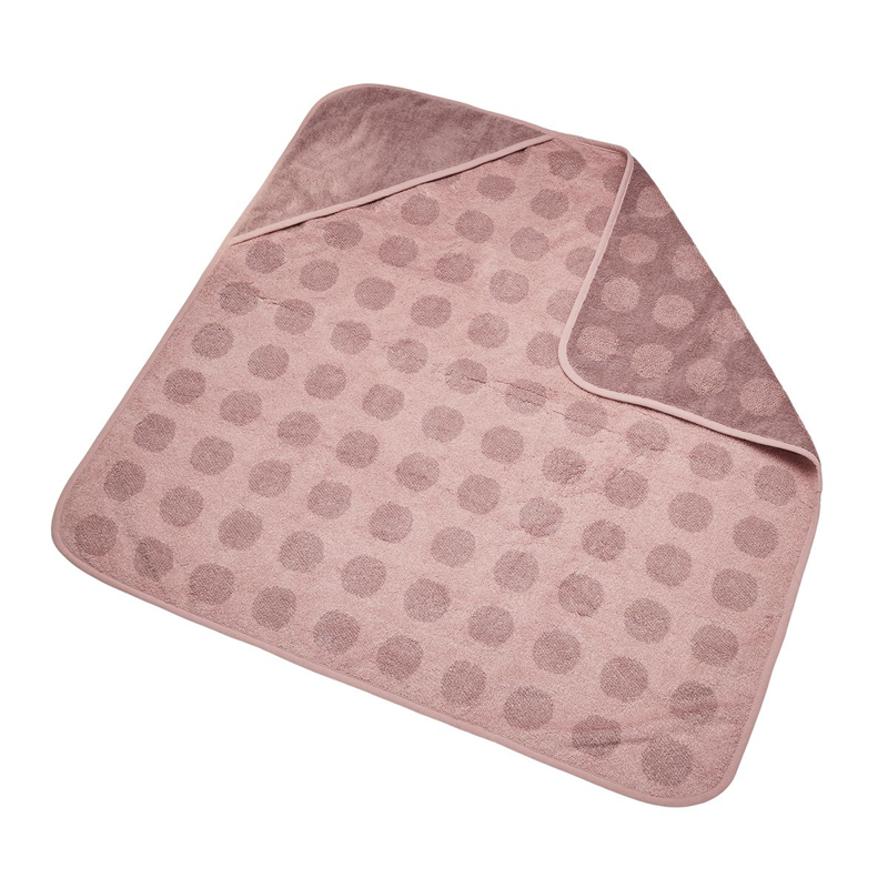 Immagine di Leander® Asciugamano in cotone con cappuccio Dusty Rose 80x80