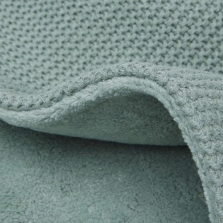 Immagine di Jollein® Coperta Basic Knit 100x75 Forest Green/Coral Fleece