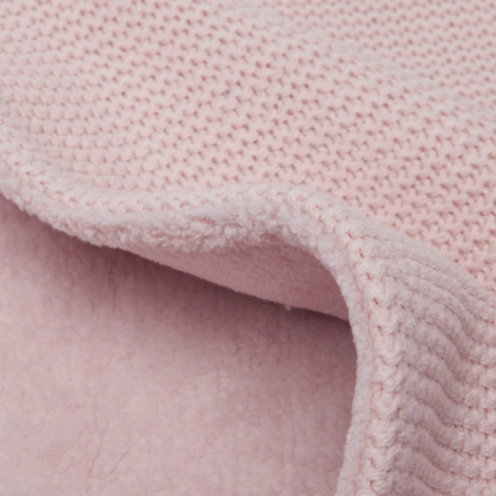 Immagine di Jollein® Coperta Basic Knit 100x75 Pale Pink/Coral Fleece