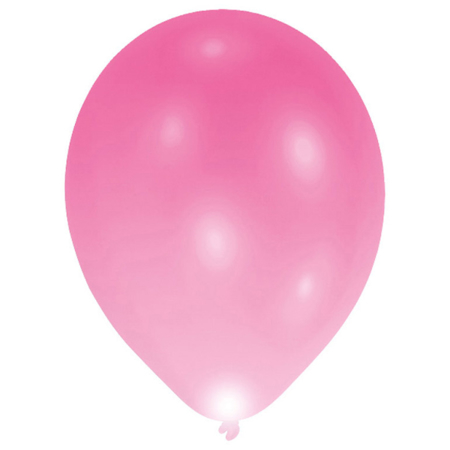 Immagine di Amscan® 5  palloncini con luce LED 27,5 cm Pink