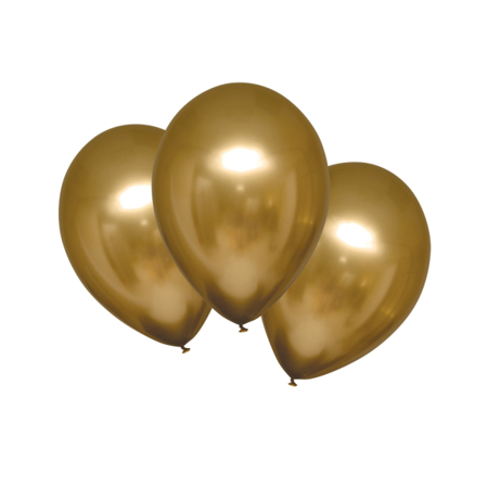 Immagine di Amscan® 6 palloncini in lattice Satin Luxe 27,5 cm Gold Sateen