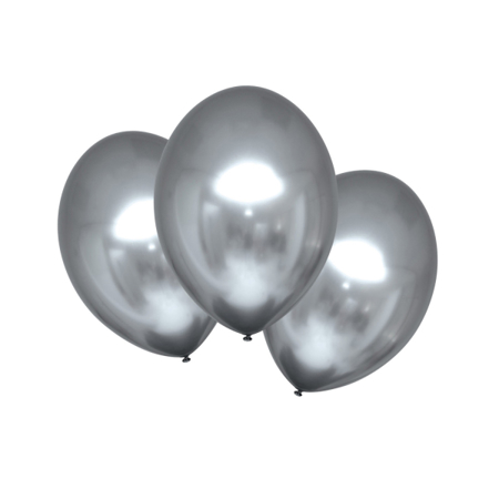 Immagine di Amscan® 6 palloncini in lattice Satin Luxe 27,5 cm Platinum