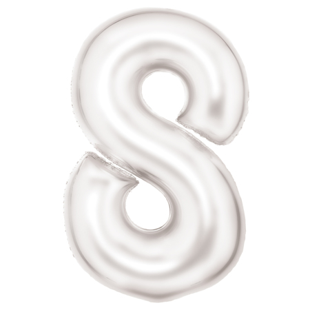 Immagine di Amscan® Palloncino numero 8 (86 cm) Silk Lustre White