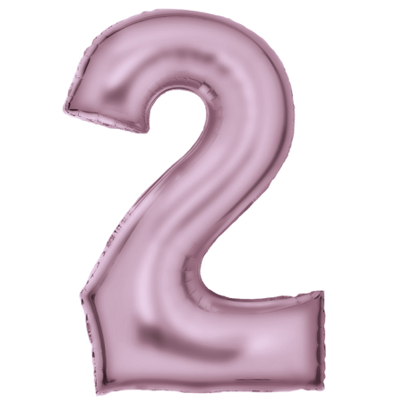 Immagine di Amscan® Palloncino numero 2 (86 cm) Silk Lustre Pastel Pink