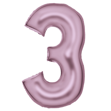 Amscan® Palloncino numero 3 (86 cm) Silk Lustre Pastel Pink