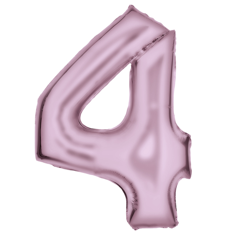 Immagine di Amscan® Palloncino numero 4 (86 cm) Silk Lustre Pastel Pink