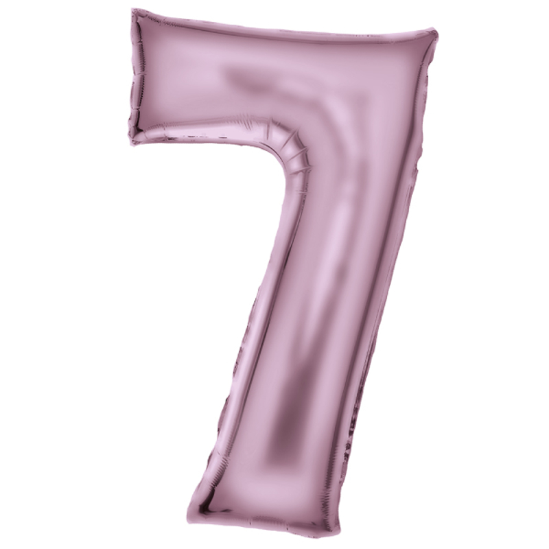 Immagine di Amscan® Palloncino numero 7 (86 cm) Silk Lustre Pastel Pink