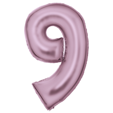 Immagine di Amscan® Palloncino numero 9 (86 cm) Silk Lustre Pastel Pink