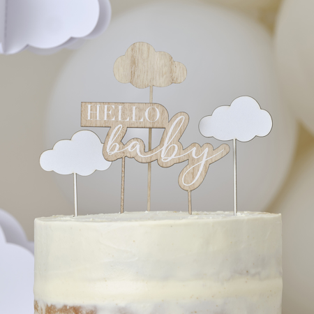 Immagine di Ginger Ray® Decorazione torta  Hello Baby Clouds