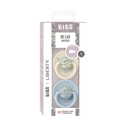 Immagine di Bibs® Ciuccio De Lux Liberty Silicone - Baby Blue Mix (0-36m)