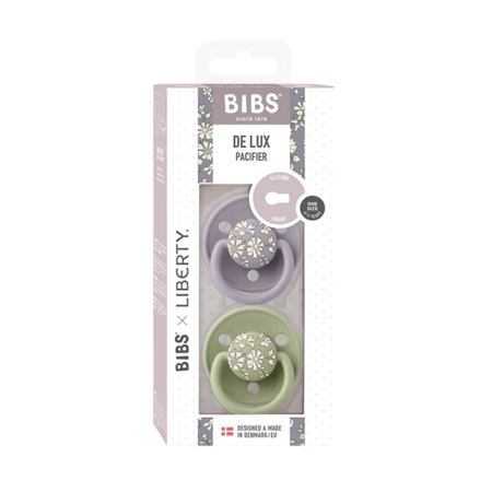 Bibs® Ciuccio De Lux Liberty Silicone - Capel Silicone Sage Mix (0-36m)