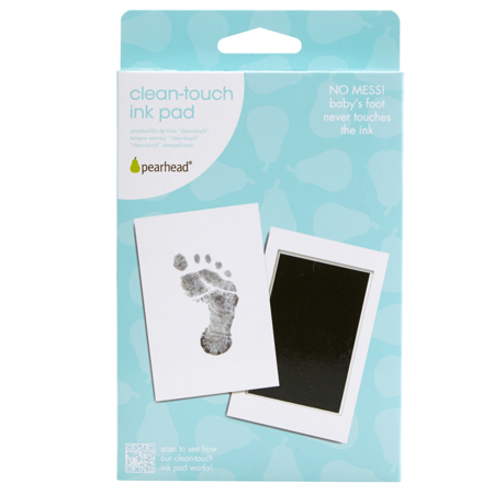 Immagine di Pearhead® Clean-Touch Tampone inchiostro impronta piedino/mani Black