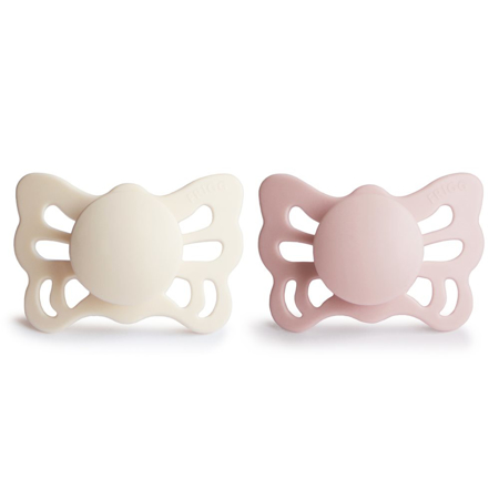 Frigg®  Ciuccio anatomico in silicone Butterfly Cream/Blush  (0-6m)