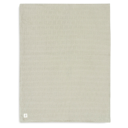Immagine di Jollein® Coperta a maglia Grain Knit Olive Green/Velvet 100x150