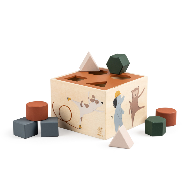 Immagine di Sebra® Cubo di legno con forme Toes/Builders