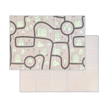 Immagine di Evibell® Tappeto da gioco a due lati 150x190 Dots/City Pink