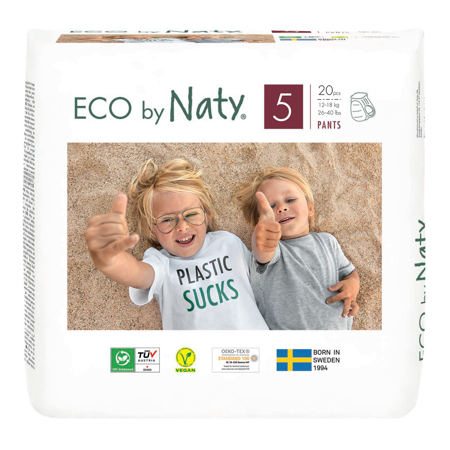 Immagine di Eco by Naty®  Pannolini a mutandina 5 (12-18 kg) 20 pezzi