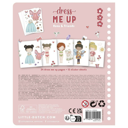 Immagine di Little Dutch® Libretto con gli adesivi Rosa & Friends Dress Me Up