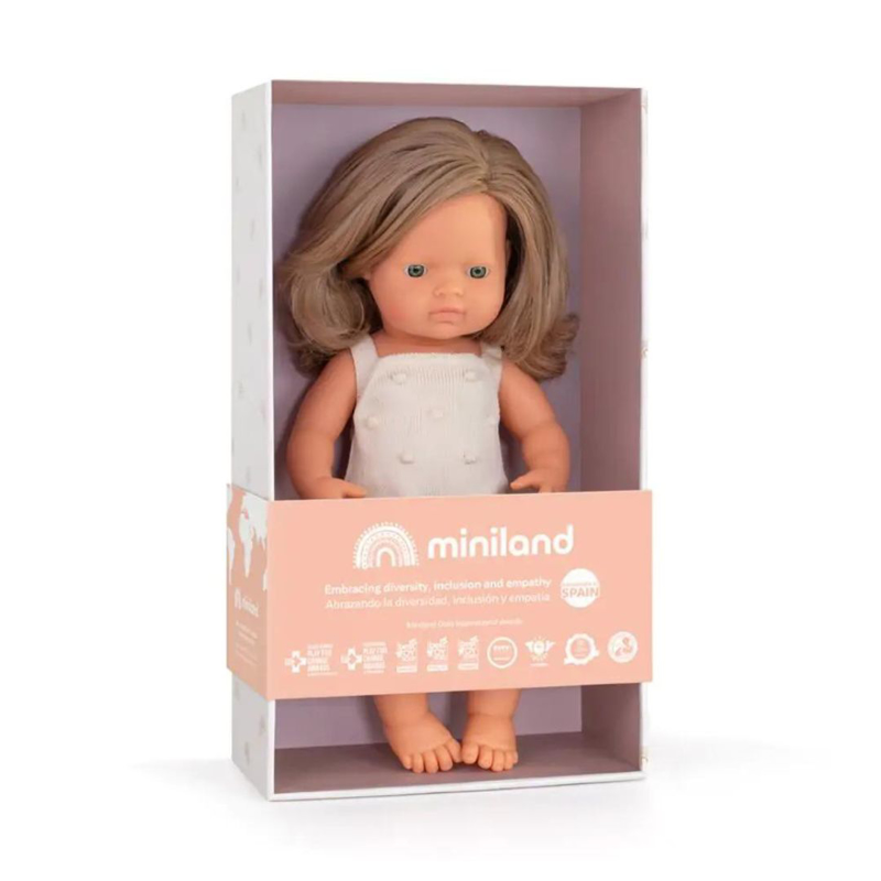 Immagine di Miniland® Neonato Caucasian Girl 38cm Colourful