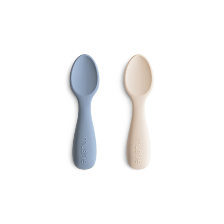 Immagine di Mushie® Set di due cucchiai  in silicone Starter Tradewinds/Shifting Sand