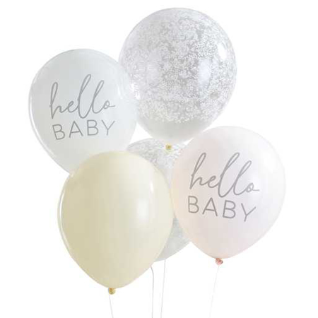 Ginger Ray® Palloncini Hello Baby Floral 5 pezzi