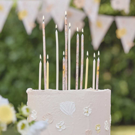 Immagine di Ginger Ray® Candele torta alte Floral 12 pezzi