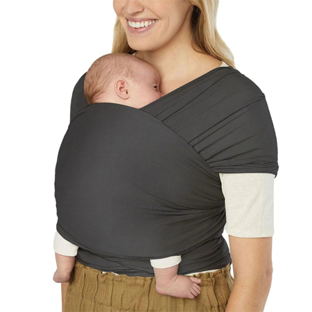 Ergobaby® Fascia porta bebè Aura Wrap Sustainable Knit Soft Black