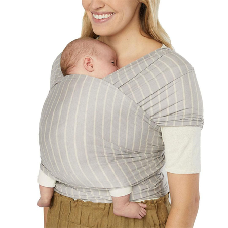 Immagine di Ergobaby® Fascia porta bebè Aura Wrap Sustainable Knit Grey Stripes