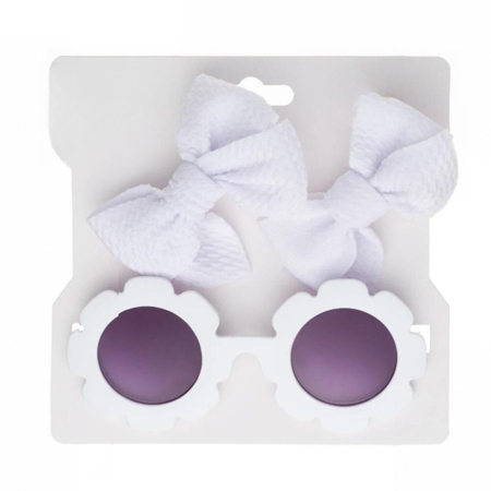 Immagine di Evitas due mollette & occhiali da sole Flower White