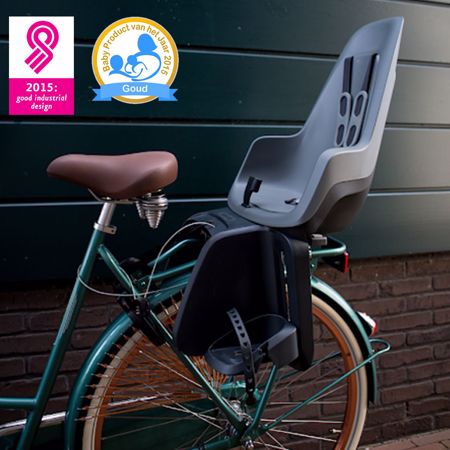 Bobike®Seggiolino per Bici ONE Maxi Frame&Carrier Urban Grey